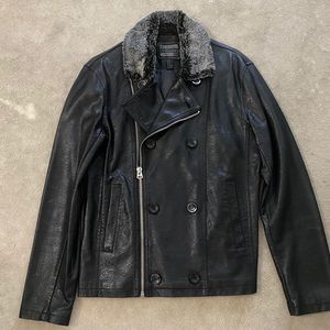 Fur Leather Jacket.
